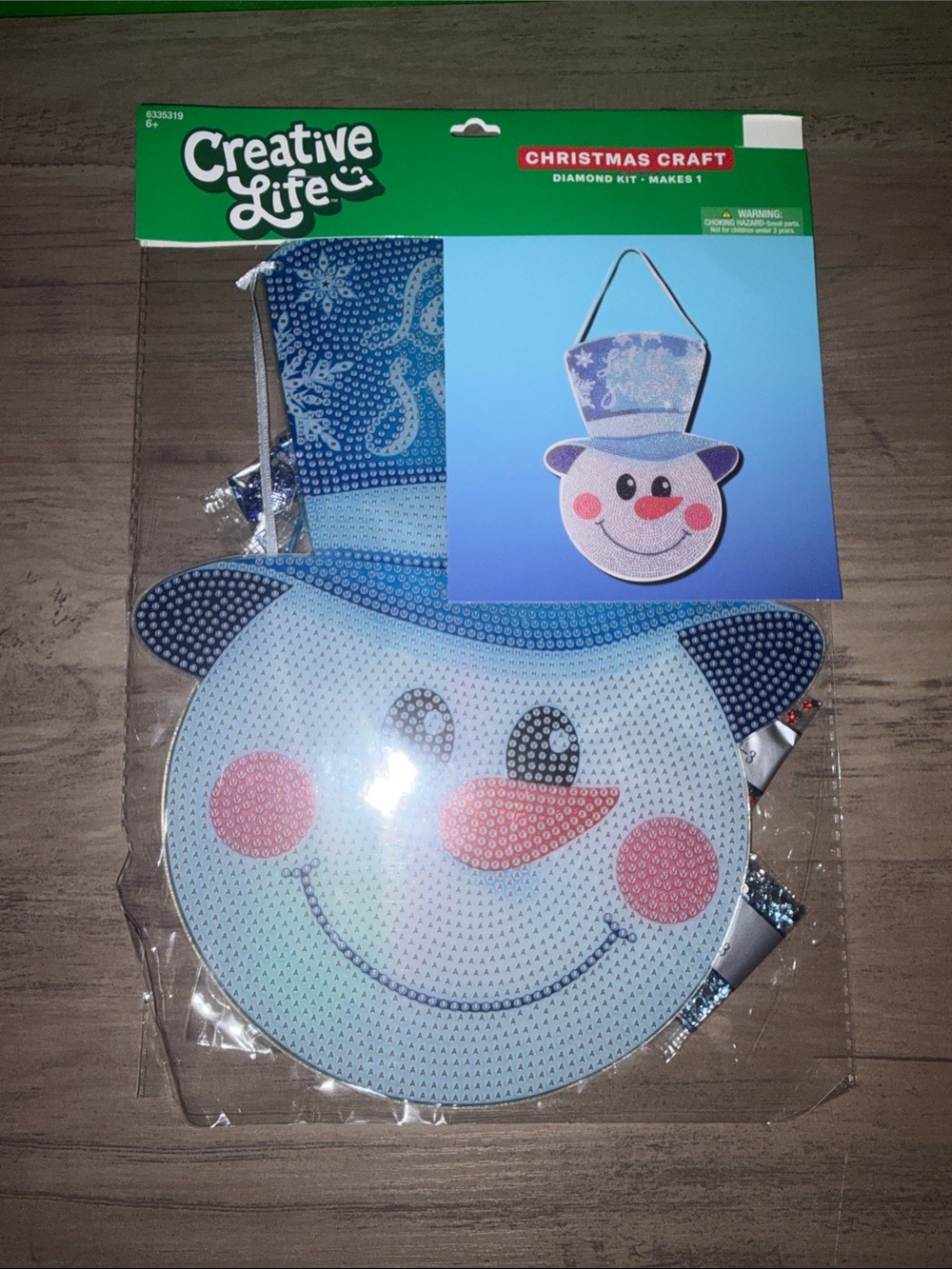 🆕💜 Creative Life Let It Snow Snowman Diamond Art Kit Christmas Hanging Decor